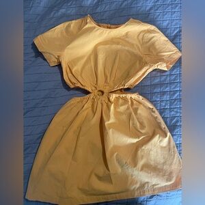 Zara Girl Size 7 Yellow Cutout Dress